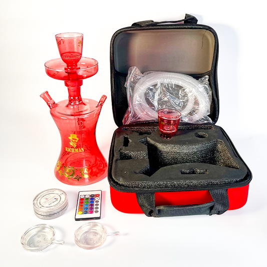 GH033L Shisha Hookah Box Set with complete accessories hose two heads plate