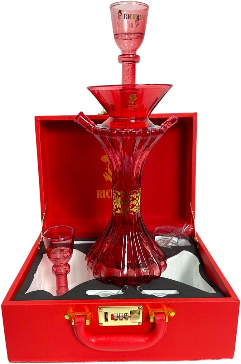 42 cm Richman Traveling Shisha Hookah Box Set with complete accessories hose two heads plate