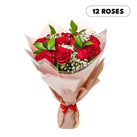 Eternal Love 12 Roses Delight Bouquet