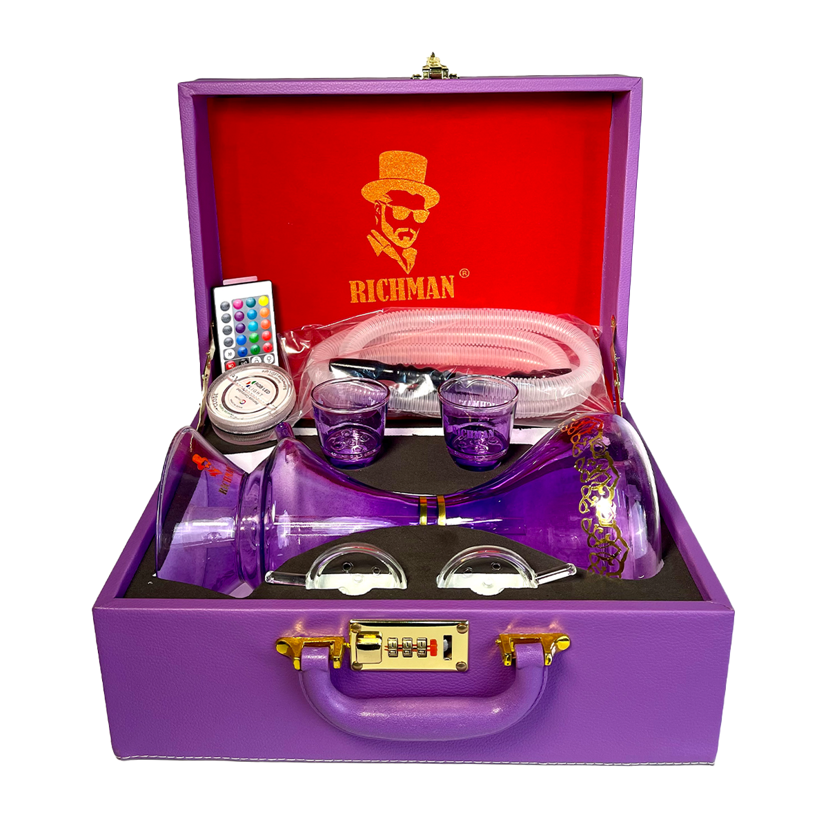 Richman Traveling Box 42 cm Hookah Shisha Set with complete accessories