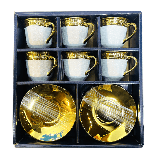 Coffee & Tea Cup Set White and gold