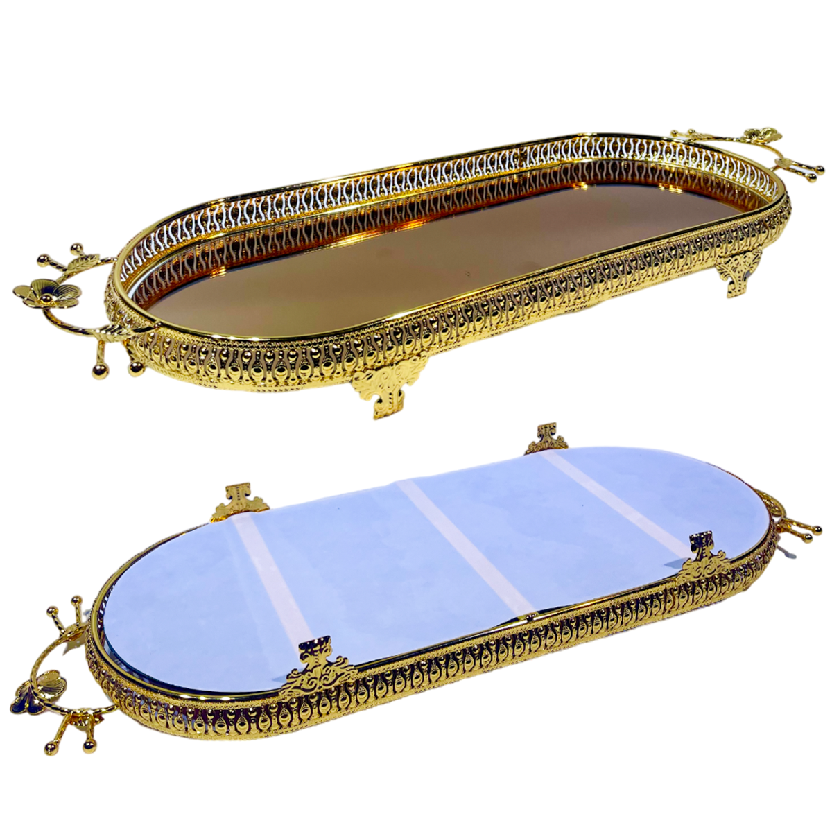 Golden High Quality Royal Tray Multipurpose For Chocolate, Dry fruits, Candies